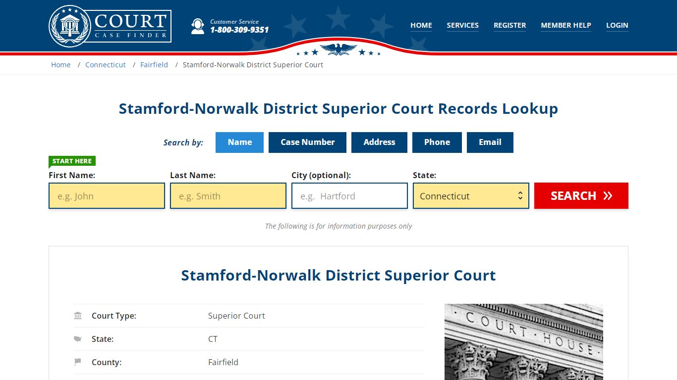 Stamford-Norwalk District Superior Court Records Lookup