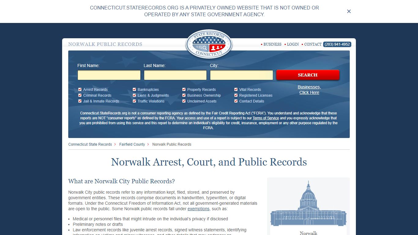 Norwalk Arrest, Court, and Public Records